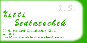 kitti sedlatschek business card